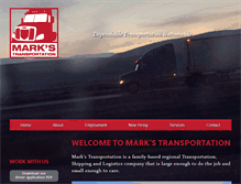 Tablet Screenshot of markstransportation.com